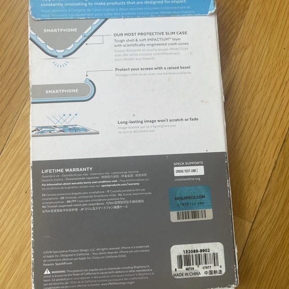 Speck Apple iPhone 8 Plus/7 Plus/6s Plus/6 Plus Striped Gold Speckled/Marble - Picture 2 of 3